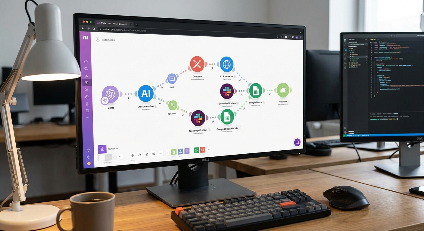 הדגמת אוטומציות Make.com